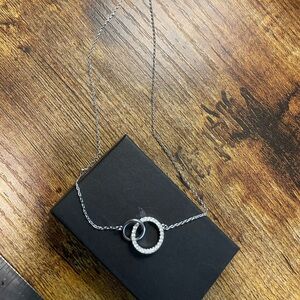 Origami Owl Silver Double Circle “Unconditional Love” Necklace